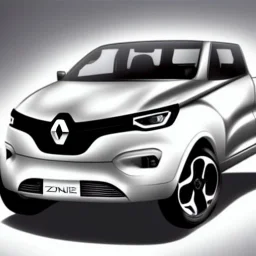 Renault Zoë pick up truck, designer's sketches, whole car