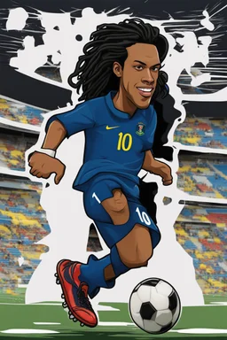 Ronaldinho Brazilian soccer player Carton 2d