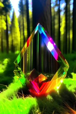 Wald Lichtung Wunder Prisma Sonnenschein Regenbogen