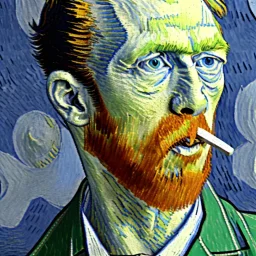 VAN GOGH CUTTING HIS OWN EAR