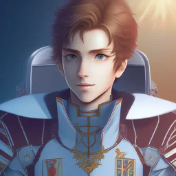 Portait of Roy from Fire Emblem, serious, futuristic, post apocapyse