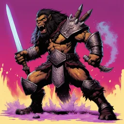 [glitched acid trip by Carlos Ezquerra AD&D class Artwork picture needs a blooming great sword in one hand and a foaming mug of ale in the other!] The Barbanger is a fierce warrior whose strength and ferocity are fueled by the intoxicating embrace of alcohol. These berserkers thrive in the chaotic dance of battle, but their true power emerges only when they are under the influence of drink. Combining primal rage with a wild spirit, Barbangers are both feared and revered on the battlefield.