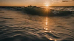 Sea of Endless waves with the sparkling reflection of the sun, golden hour, Canon RF 16mm f:2.8 STM Lens, hyperrealistic photography, style of unsplash and National Geographic