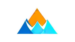 Generate a visually minimalist and memorable logo that embodies the principles of distinctiveness, simplicity, and memorability. Utilize a palette of Crisp Blue Ice, Pure White, and Vibrant Orange. Incorporate elements such as ice mountain and a flickering Flame. Ensure the logo reflects a holistic, educational, and therapeutic personality, appealing to a diverse audience.