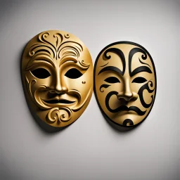 Masks of comedy and tragedy.