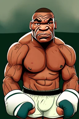 Mike Tyson American boxer ,cartoon 2d