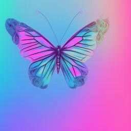 pastel colors, blue, pink, white, butterfly