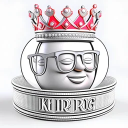 King cheerful 3D Clear details