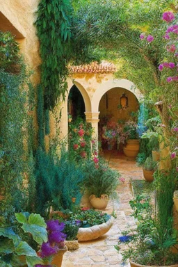 A tiny secret Mediterranean garden