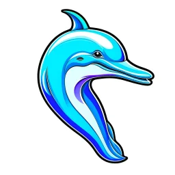 a avatar style illustration of a Dolphin.