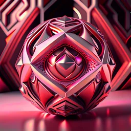 Optical Illusion, recycle symbol, pink orange red silver, geometric Pattern render, HD, 3D , Unreal engine, solids, intricated details, vibrant colors, Unreal Engine, octane render, 8K