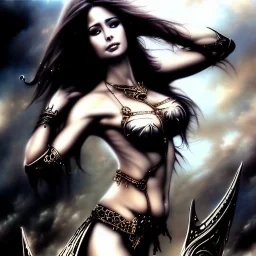 Epic full body picture portrait of busty atletic young beautiful Dejah Thoris Luis Royo styles