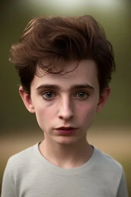 Timothee chalamet toddler, full body, jump, bokeh, hyper realistic