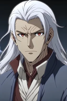 homen cabelo branco anime anos 90