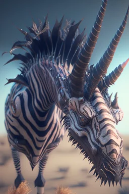 whale zebra antelope thorny devil stallion ,16k, octane effect, unreal engine, cinema 4d, POTRAIT