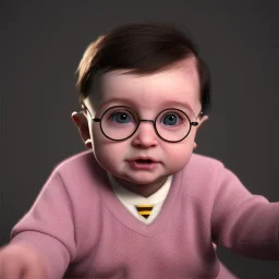 Cute baby character harry potter,movie, real photo realistic, unreal engine, cinematic lighting 8k --v 4