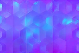 blue and purple hexagons, geometric, dancing, mirror, paintin