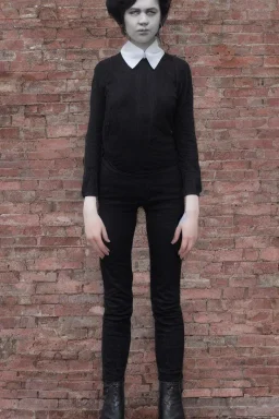 Portrait lady, full body shot, full-color medium shot AntiSchoolSubculture