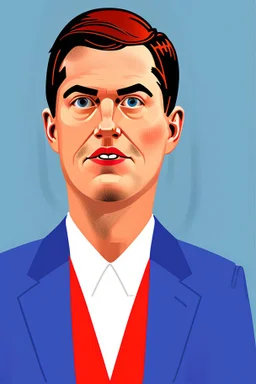 Modern portrait of the conservative ideology as a person