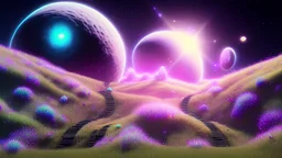 black crystal cosmic and galactic ambiance hill road stairs field grass sunny sky stars night surreal, full of details, smooth, bright sunshine，soft light atmosphere, light effect，vaporwave colorful, concept art, smooth, extremely sharp detail, finely tuned detail, ultra high definition, 8 k, unreal engine 5, ultra sharp focus white and violet landsacape with multicolored crystals falling from the sky, full of details, smooth, bright sunshine，soft light atmosphere, light effect，vaporwave