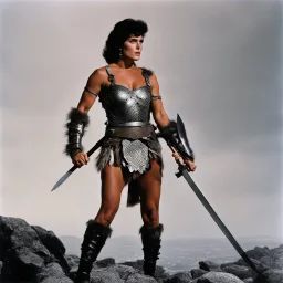 [Jason and the Argonauts (1963)] the barbarian woman with fury boots in titanium scale armour