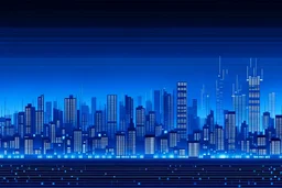 blue theme city scape population 200000