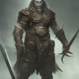 epic dark Fantasy orc male, warrior robes, high definition, ultra detailed portrait,dark fantasy background, 8K