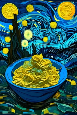 Van Gogh noodles cubism ethereal Nakuru