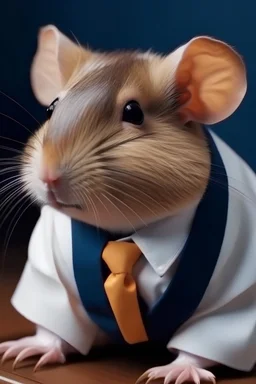 primer plano de un animal perezoso vestido de uniforme escolar cansado de ir a la escuela