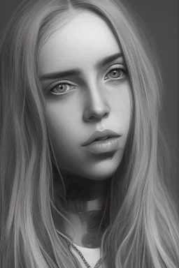 Billie Eilish, legs, photorealistic illustration, 4k