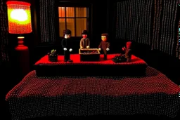 knitted scene of the movie exorcist