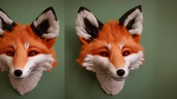 a sci-fi cute little fox head