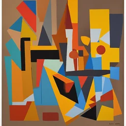 picasso abstract blocks more cubism brown