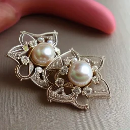 drop diamond and pearl earrings, art noveau, filigree, floral, breathtaking, highly ornate, delicate, intricate, photorealistic, high fashion, fine jewellery, luxury, designer