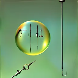 Soap Bubble including complex surgical instruments mixed with musicial instruments,minimalism,Painting By Adrian Ghenie, Rene Magritte, Salvador Dali, Lucian Freud