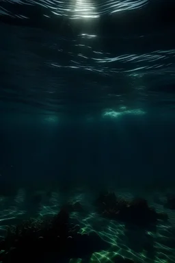 laut yang dalam dengan bayang bayang monster yang tak terlalu jelas