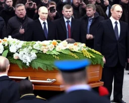 president Putin in coffin