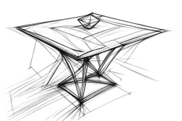 “Table” Concept Diamond Sketch with white background