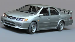 low poligon 3d model of honda civic 2001