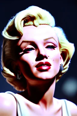 Medium shot portrait, blonde woman, young Marilyn Monroe face, perfect iris, Chanel dress style, paris background, by helmet newton, soft color, highly detailed, unreal engine 5, ray tracing, RTX, lumen lighting, ultra detail, volumetric lighting, 3d, finely drawn, high definition, high resolution.