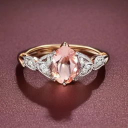 diamond and morganite ring, art noveau, filigree, floral, breathtaking, highly ornate, delicate, intricate, photorealistic, high fashion, fine jewellery, luxury, designer