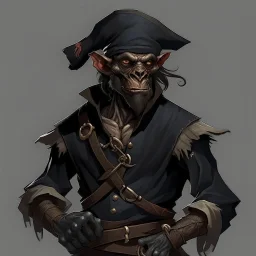 Dread Pirate Human-Monkeyman DnD Digital Art