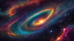 fabulous mystical outer space abstraction in bright colors