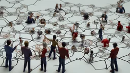 An image that conveys achieving success and skill development. The image depicts a group of individuals gathered in an inspiring teamwork session. They appear engaged in discussion and constructive exchange of ideas. In the background, a screen displays a chart or a conceptual map indicating various goals and pathways. Everyone appears enthusiastic and dedicated to collaborative work and continuous learning. The image reflects collaboration and a focus on achieving success through skill develop