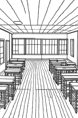 Make a drawing of the building of the room for the 9th grade math class, second semester.