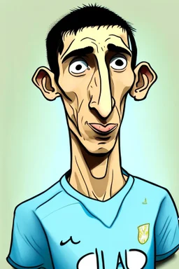 Angel Di Maria Argentine soccer player ,cartoon 2d