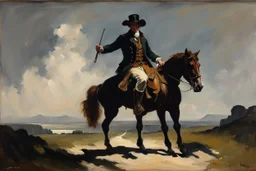 newry highwayman, brigand, rogue, William orpen style, oil painting,