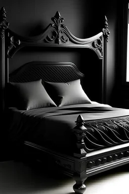 black bed