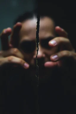 a blurry, distressing, haunting image of splitting in half