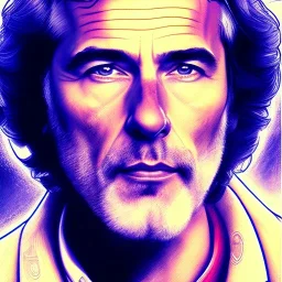 portrait of man struggling to stay sober, line drawing on spray paint, book cover illustration, sober colors